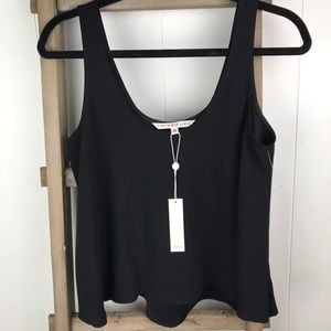 Tina Turk Black Tank Blouse, Size Medium.